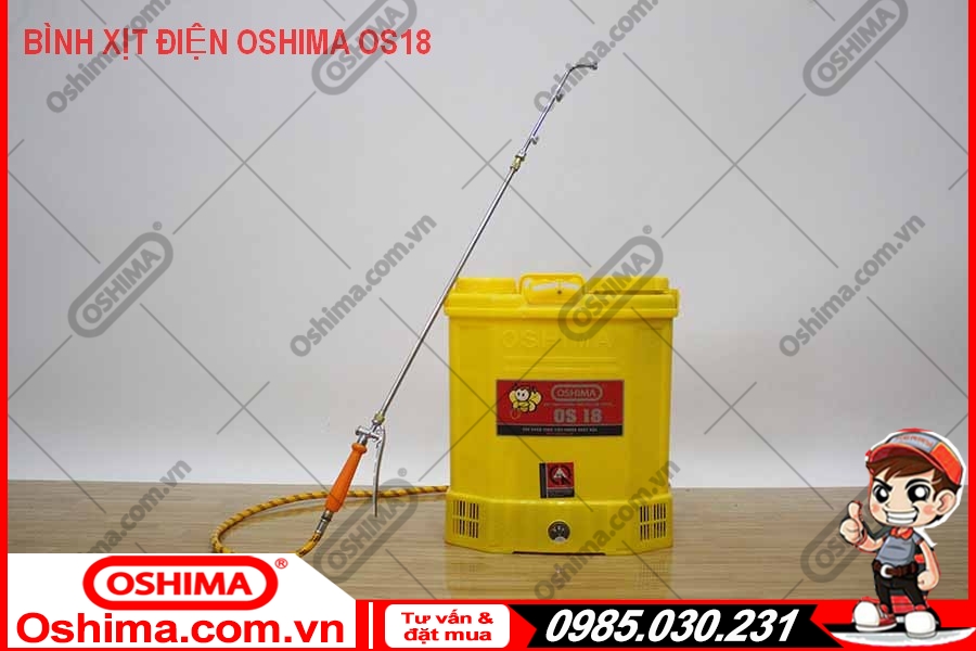 Bình xịt điện Oshima OS 18 tiêu chuẩn Nhật Bản