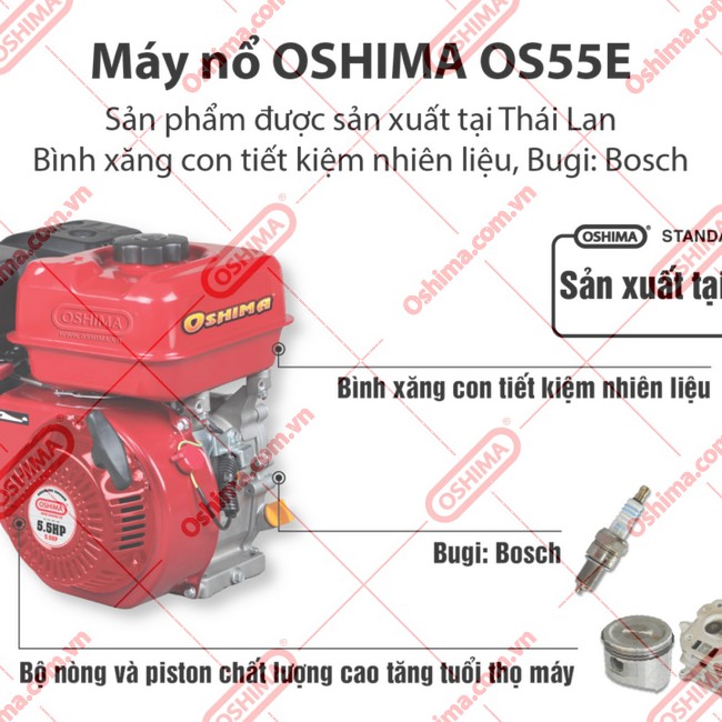 Máy nổ Oshima OS55E 5.5HP chất lượng