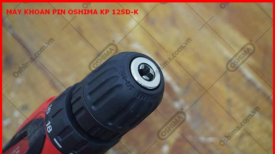 Oshima KP12SD-K có đường kính tối đa trên gỗ là 20mm và trên thép là 8mm.