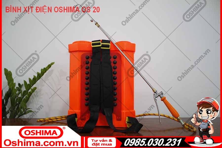 Dây đeo và tấm lót lưng bình xịt điện Oshima OS 20 cam