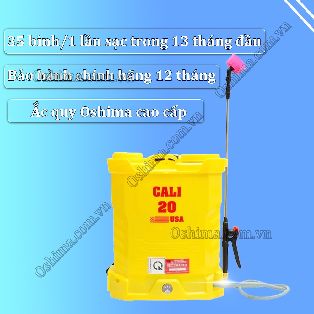 Bình phun thuốc trừ sâu 20L Cali được bảo hành chính hãng 12 tháng