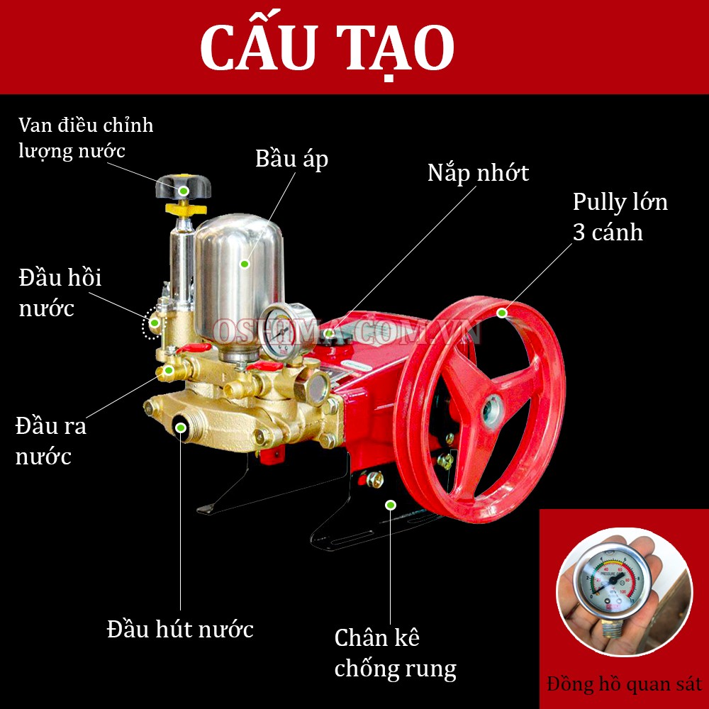 Cấu tạo của đầu xịt Dragon 1HP