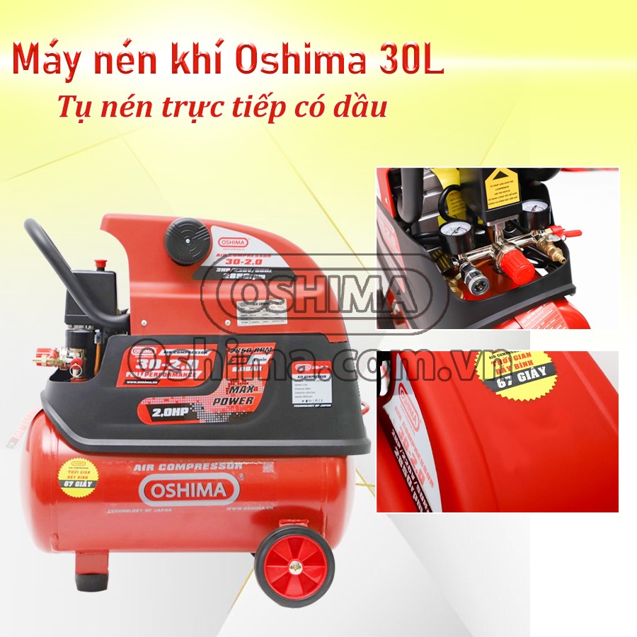 Máy nén khí Oshima 30l có dầu