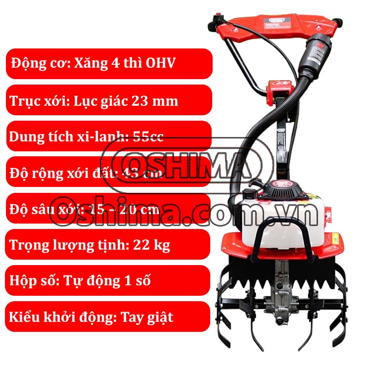 Thông số kỹ thuật máy xới đất Oshima XDX 23