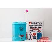 Máy phun thuốc trừ sâu, côn trùng điện HANKOOK 20S-ắc quy Xanh Bình ắc quy 12V8Ah 739k